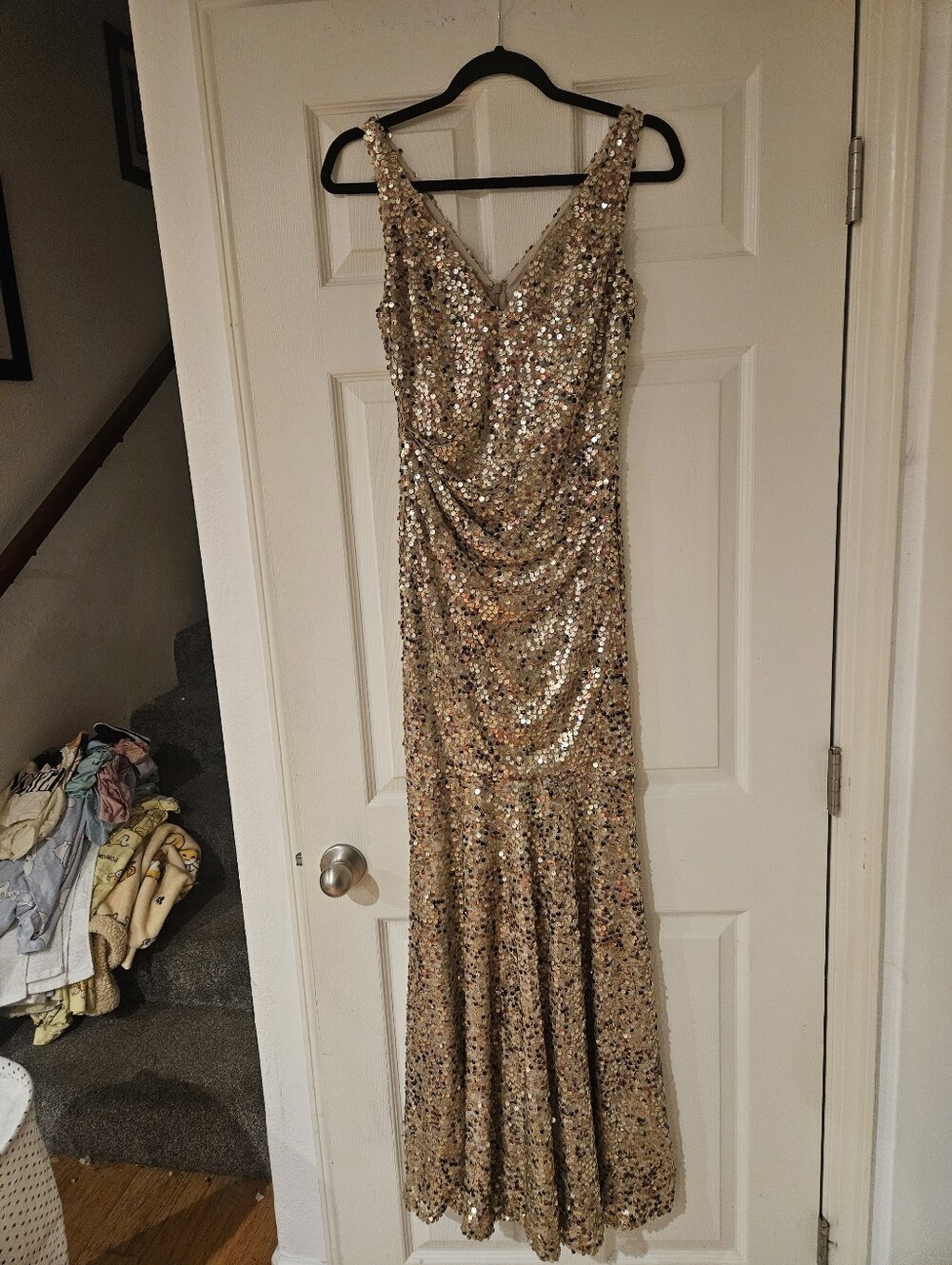 Vintage David Meister Gold Sequin Dress Sizr 4